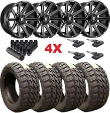 18 Fuel Contra Gloss Black Wheels Rims 33 12.50 18 Mt Mud Tires Gmc Sierra 1500