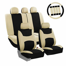 Car Seat Covers Beige Full Set For Auto Wsteering Wheelbelt Pad5head Rest