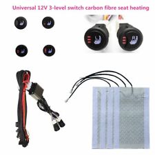 Car Seat Heated Pad Heater Cushion Cover Warmer Heating Switch Kit Carbon 4pcs
