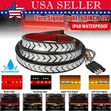 60 Truck Tailgate Led Light Bar Sequential Signal Brake Reverse Stop Tail Strip