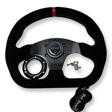 Universal Jdm 70mm 6-bolt Steering Wheel Black For Honda Acura Civic Integra Gm