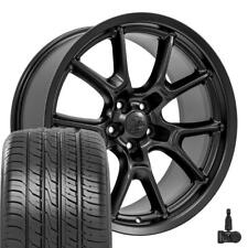 20 Inch Satin Black 10369 Rims Tires Tpms Set Fit Charger Challenger Scatpak