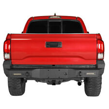 Off-road Steel Rear Bumper Wlicense Plate Light For 16-23 Toyota Tacoma 3rd Gen