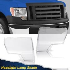 Fit For 2009-2014 Ford F150 F-150 Replacement Clear Headlight Lens Cover Pair