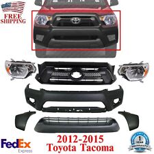 Front Bumper Cover Grilles Headlights End Caps For 2012-2015 Toyota Tacoma