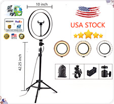 10 Led Ring Light With Tripod Stand And Phone Holder