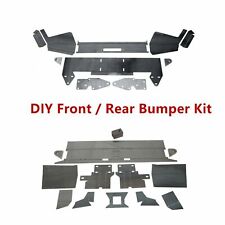 Diy Front Winch Bumper Rear Bumper Kit Metal For 1984-2001 Jeep Cherokee Xj