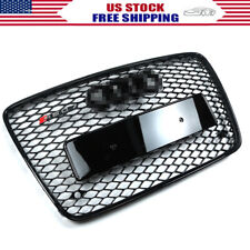 For Audi Q7 2005-2015 Front Bumper Radiator Vent Mesh Grille Grill Gloss Black