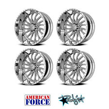 4 20x10 American Force Polished Ss8 Octane Wheels For Chevy Gmc Ford Dodge