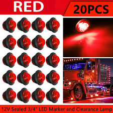 20pcs Red 34round Led Bullet Clearance Side Marker Lights For Truck Trailer Rv