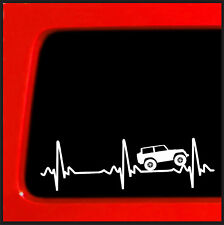 Sticker Connection Heart Beat Ekg For Jeep Wrangler Bumper Sticker Decal