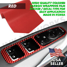 Flexible 3d Carbon Fiber Automotive Car Vinyl Wrap Film Sheet Roll Red