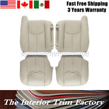 For 2003-06 Chevy Tahoe Gmc Yukon Leather Both Side Bottom Top Seat Cover Tan