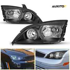 2x Black Fits 2005-2007 Ford Focus Headlamps Lamps Replacement Leftright 05-07