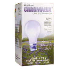 Chromalux Light Bulb - A21 Frosted 100w 100 Watt 1 Unit