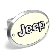 Jeep 3d Logo Glow In The Dark Oval Billet Aluminum 2 Tow Hitch Cover