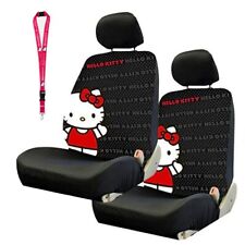New 5pc Classic Hello Kitty Car Front Seat Covers Headrest Covers Lanyard