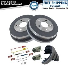 Rear Brake Drums Shoes Hardware Wheel Cylinders Kit Set For Ford Mercury New