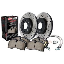 Stoptech 978.40000r Sport Disc Brake Kit Wcross-drilled And Slotted Rotors