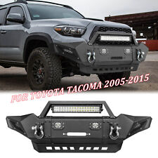 Front Bumper Offroad Guard Wled Lights D-rings For Toyota Tacoma 2005-2015