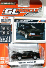 Greenlight 164 1987 Ford Mustang Gt With Extra Wheels Diecast Toy Model Car