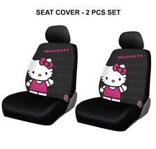 Hello Kitty With Bow Core Waving Sanrio Auto Car Truck Low Back Seat Covers-pair