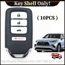 10 Replacement Remote Key Fobshell Case For Honda Accord Civic Crv Crz Hrv Pilot