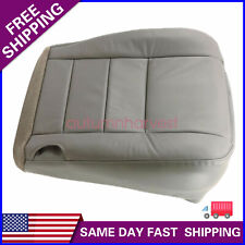 For 2002-2007 Ford F250 F350 Super Duty Driver Bottom Leather Seat Cover Gray