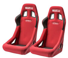 Pair Sparco Sprint Racing Bucket Seat - Red Fabric - Fia Approved