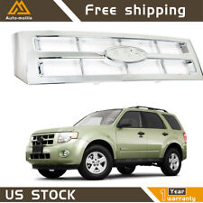 For 2008-12 Ford Escape Front Upper Grille Abs Plastic Chrome Replacement Grill
