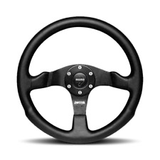 Momo Competition Steering Wheel - 350mm Perforated Leather Black Spokes