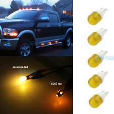 5x Amber Clearance Cab Marker Roof Light Ceramics Led Bulbs For Ford Super Duty