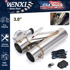3 Inch 76mm Electric Y-pipe Exhaust Downpipe Cutout E-cut Out Dual-valve Remote