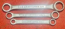 Vintage Craftsman 3pc Sae Short Offset Box End Wrench Set -v- 4365 Made In Usa