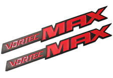 2x Red Black Vortec Max Door Emblems 3d Plateband Badges For Chevrolet Silverado