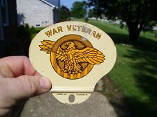1940s Antique Us Veteran War Plate Top Auto Vintage Chevy Ford Hot Rat Rod 57 55