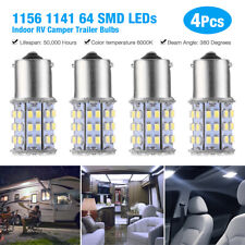 4-20x White 1156 1141 64-smd Led Interior Light Bulbs For Cars Rv Camper Trailer