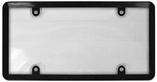 90060 Clear Custom Combos License Plate Cover And Frame With Black Plastic Frame
