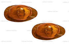 Side Of Cab Marker Lamp Amber Lens With 7 Led For Freightliner Cascadia 2pcs