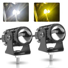 2x Mini Led Motorcycle Headlight Yellow White Hilo Spot Light Driving Fog Lamp