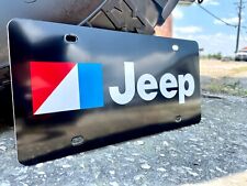 Reproduction Vanity License Plate For Amc Jeep In Black - Aluminum