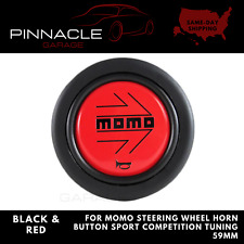 Momo Black Red Steering Wheel Horn Button Sport Competition Tuning 59mm