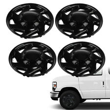 4pcs Black 16 Full Wheel Covers Hub Caps Rim For Ford E350 E450 Econoline Van