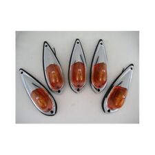 5 Amber Cab Roof Rv Truck Semi Clearance Marker Lights