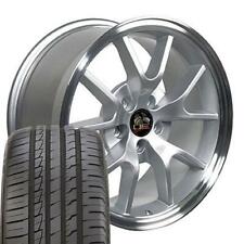 18x9 Silver Wheels 24540zr18 Tires Set Fit Ford Mustang Fr500 Rims W1x