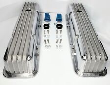 Polished Aluminum Finned Tall Valve Covers For Sbc Small Block Chevy 350