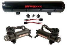 Airmaxxx Dual 480 Black Air Compressors 5 Gallon Tank Air Ride Bag Suspension