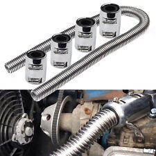 48 Stainless Steel Radiator Flexible Coolant Water Hose Kit With Caps Universal