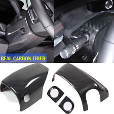 Dry Real Carbon Fiber Steering Wheel Base Trim Cover Set For Corvette C8 2020-23