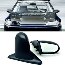 Fit Honda 92-95 Civic 23dr Manual Adjustable Spoon Style Jdm Side View Mirror